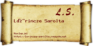 Lőrincze Sarolta névjegykártya